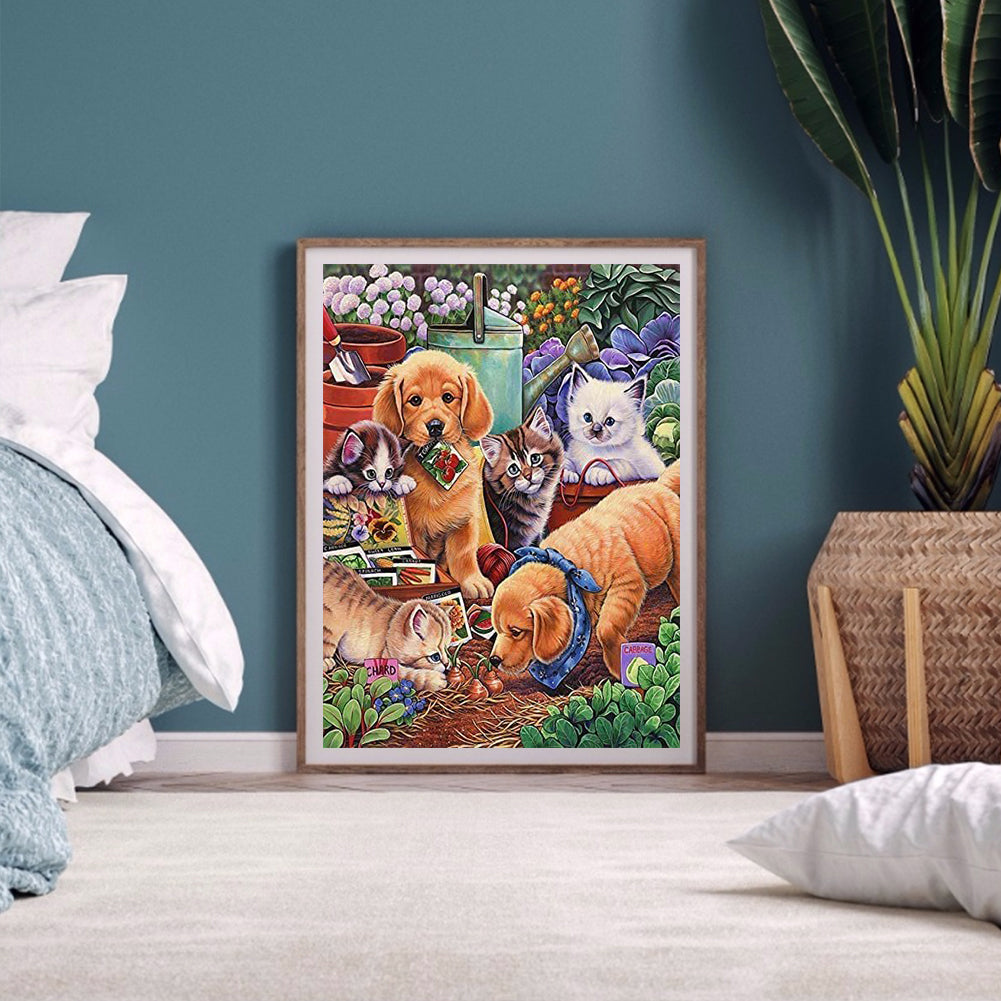 Little Labrador Dog - Full Round Drill Diamond Painting 30*40CM