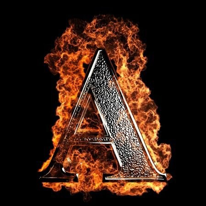 Basketball Fire Letter A - Full Round Drill Diamond Painting 40*40CM