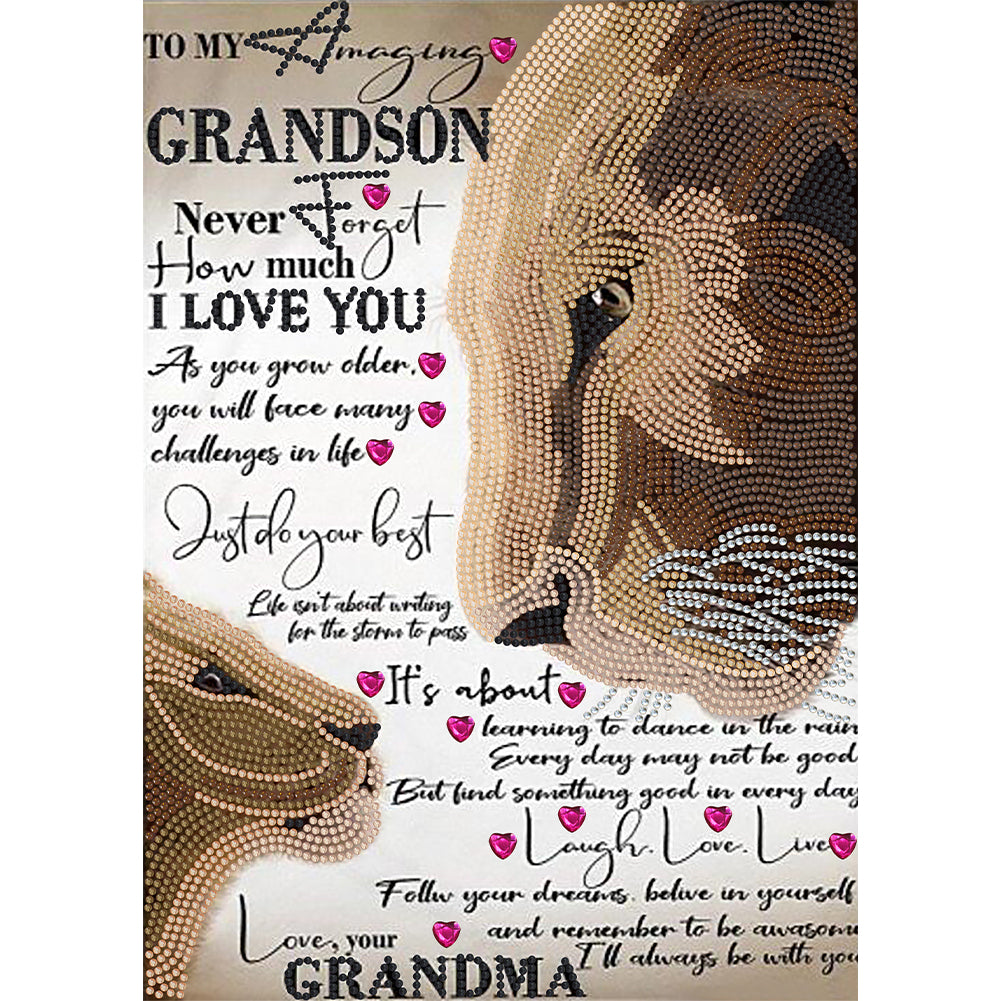 English Letter - Special Shaped Drill Diamond Painting 30*40CM