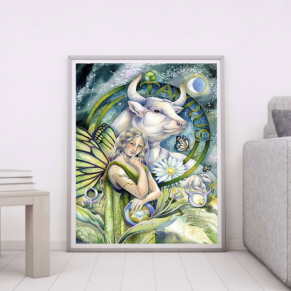Twelve Constellations 30*40CM(Canvas) Full Round Drill Diamond Painting
