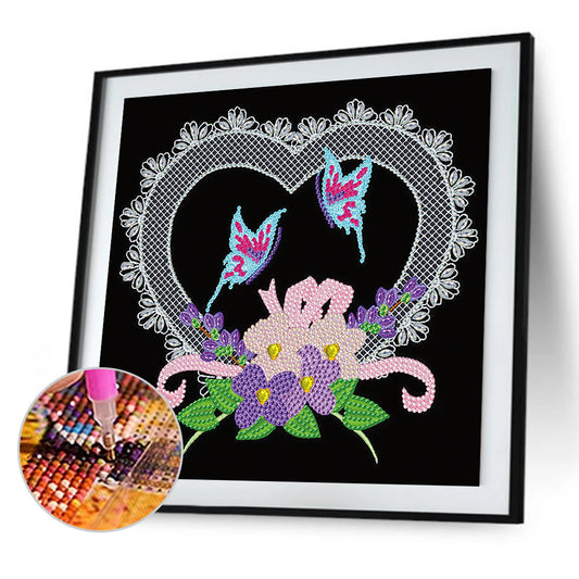 Line Art 30*30CM(Canvas) Special Shaped Drill Diamond Painting