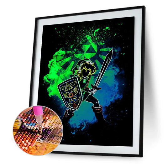 The Legend Of Zelda Silhouette - Full Round Drill Diamond Painting 30*40CM