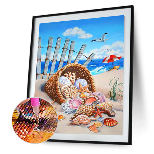 Seashells On The Beach - Full Square Drill Diamond Painting 50*60CM