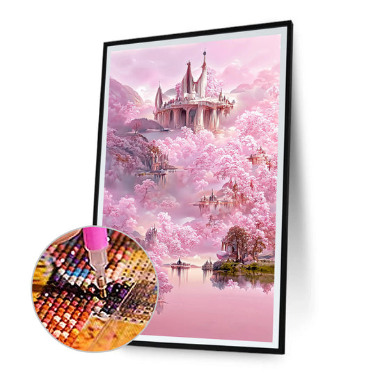 Colorful Castle Landscape - Full Round Drill Diamond Painting 50*75CM