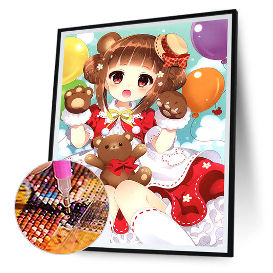 Anime Girls - Full Round Drill Diamond Painting 30*40CM