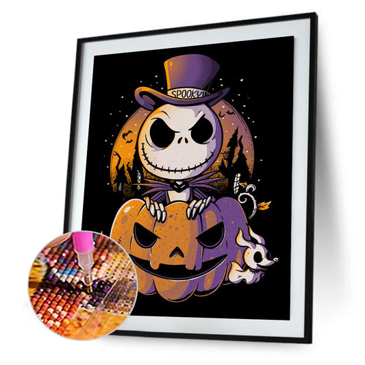 Skull Jack - Full Round Drill Diamond Painting 30*40CM