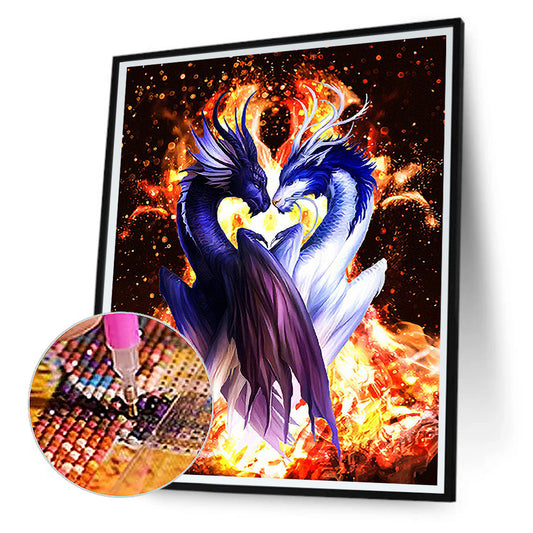 Fire Dragon - Full Round Drill Diamond Painting 40*50CM