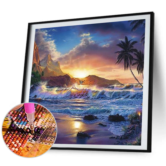 Beach - Full Square Drill Diamond Painting 30*30CM