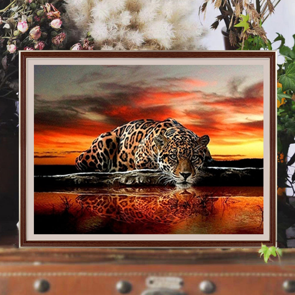 Ferocious Leopard - Full Round Drill Diamond Painting 50*40CM