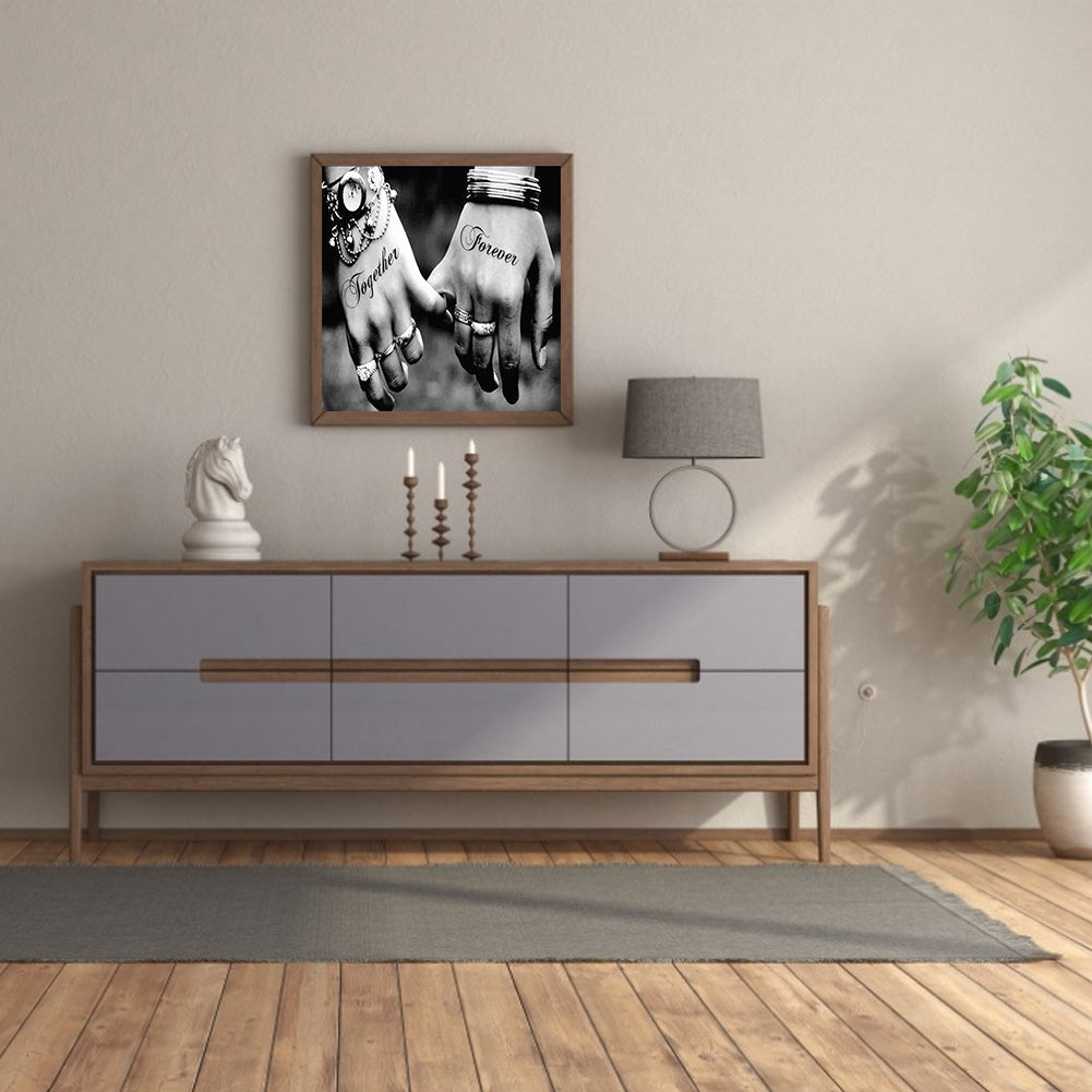 Hold Hands - Full Round Drill Diamond Painting 30*30CM