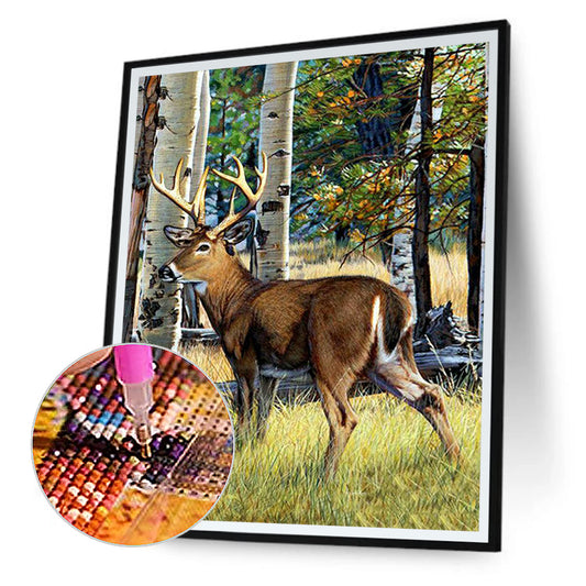 Elk - Full Round Drill Diamond Painting 40*50CM