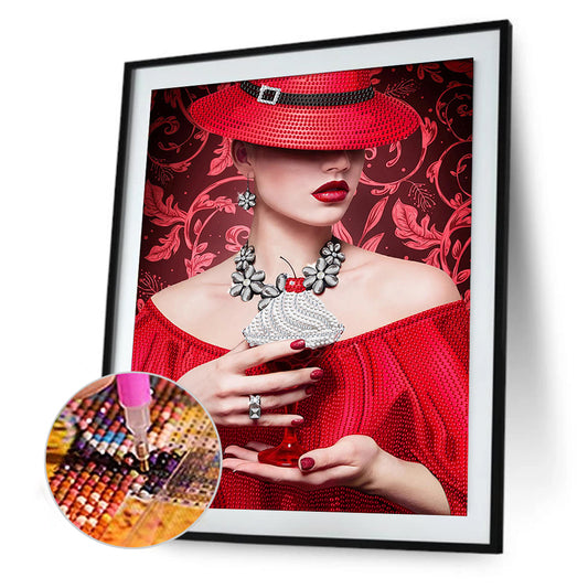 Elegant Woman - Special Shaped Drill Diamond Painting 30*40cm