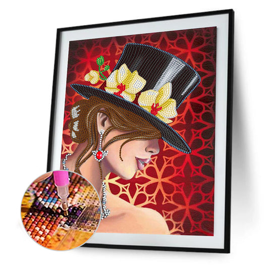 Elegant Woman - Special Shaped Drill Diamond Painting 30*40cm