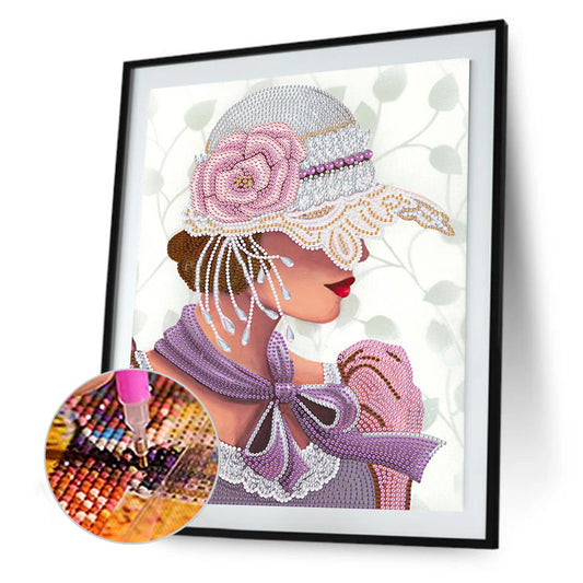 Elegant Woman - Special Shaped Drill Diamond Painting 30*40cm