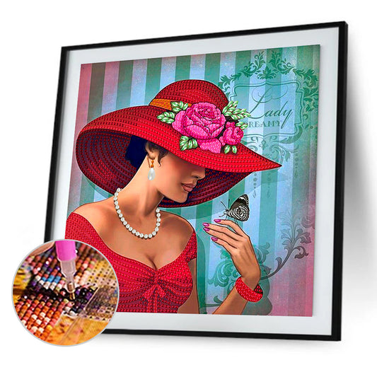 Elegant Woman - Special Shaped Drill Diamond Painting 30*30cm
