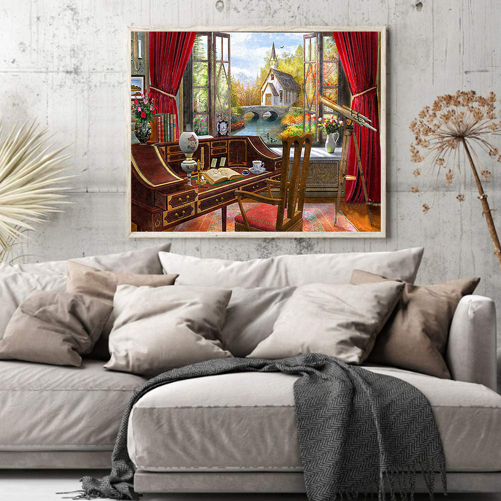 Room House - Full Round Drill Diamond Painting 50*40CM