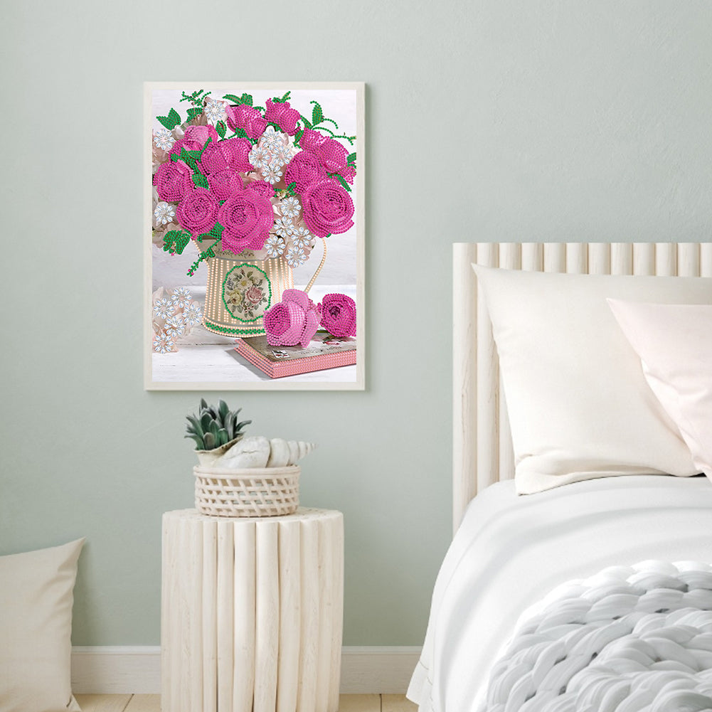 Ornament Vase - Special Shaped Drill Diamond Painting 30*40CM