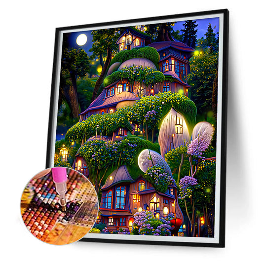 Dream Flower Manor - Full Round Drill Diamond Painting 30*40CM