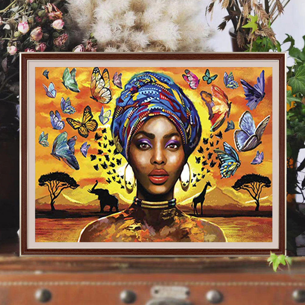 Indian Woman - Full Round Drill Diamond Painting 50*40CM