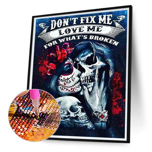 Skeleton Woman - Full Round Drill Diamond Painting 40*50CM