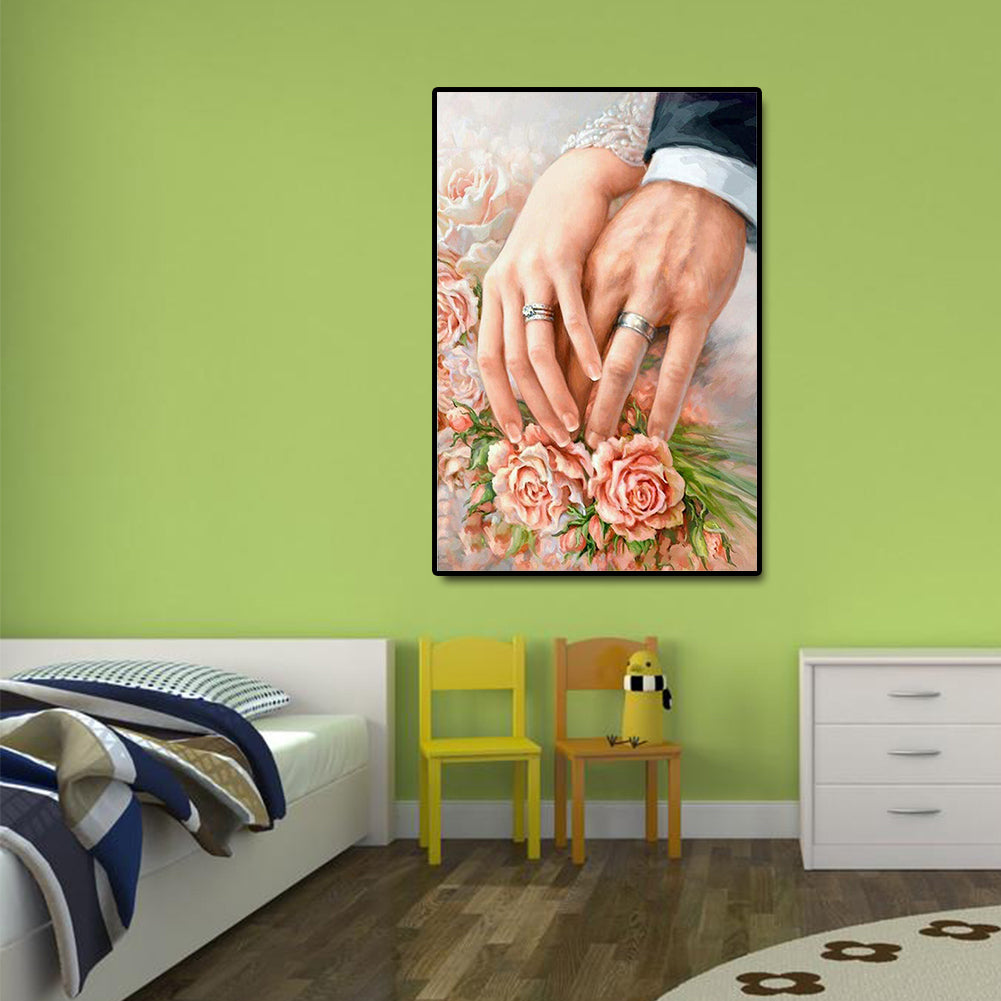 Couple Hands - Full Round Drill Diamond Painting 40*50CM