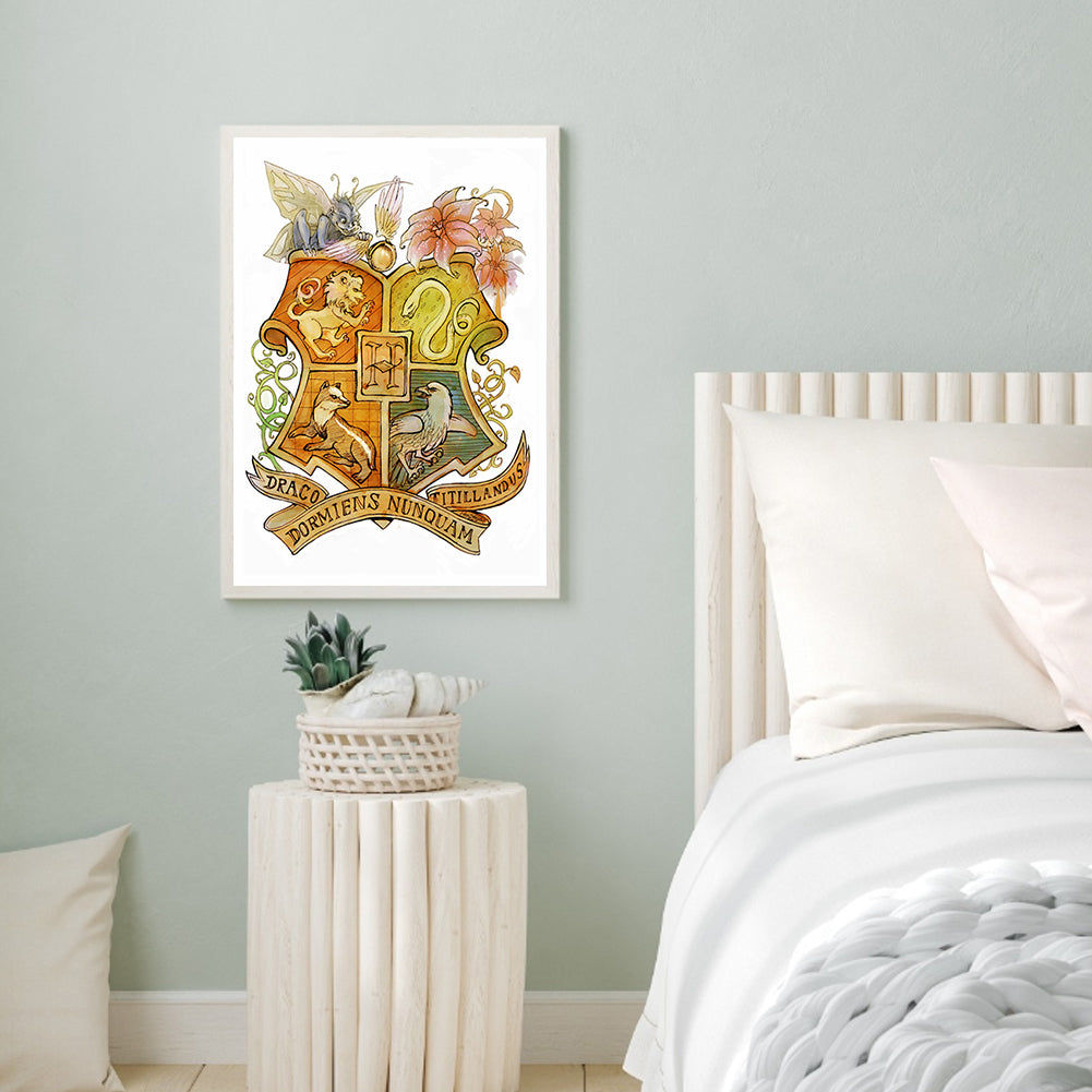 Harry Potter Badge - Full Round Drill Diamond Painting 30*40CM