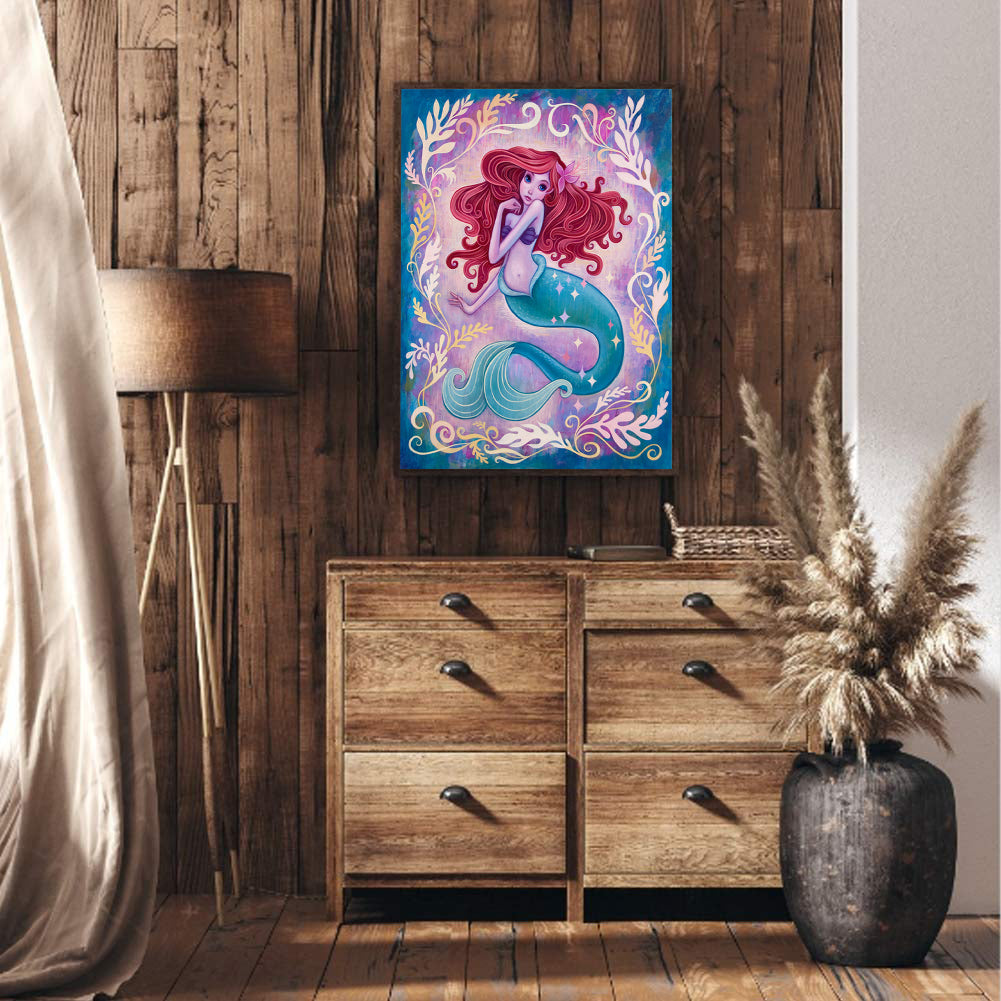 Mermaid - Full Round Drill Diamond Painting 30*40CM
