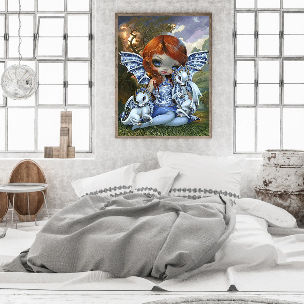 Big Eyes Doll - Full Round Drill Diamond Painting 40*50CM