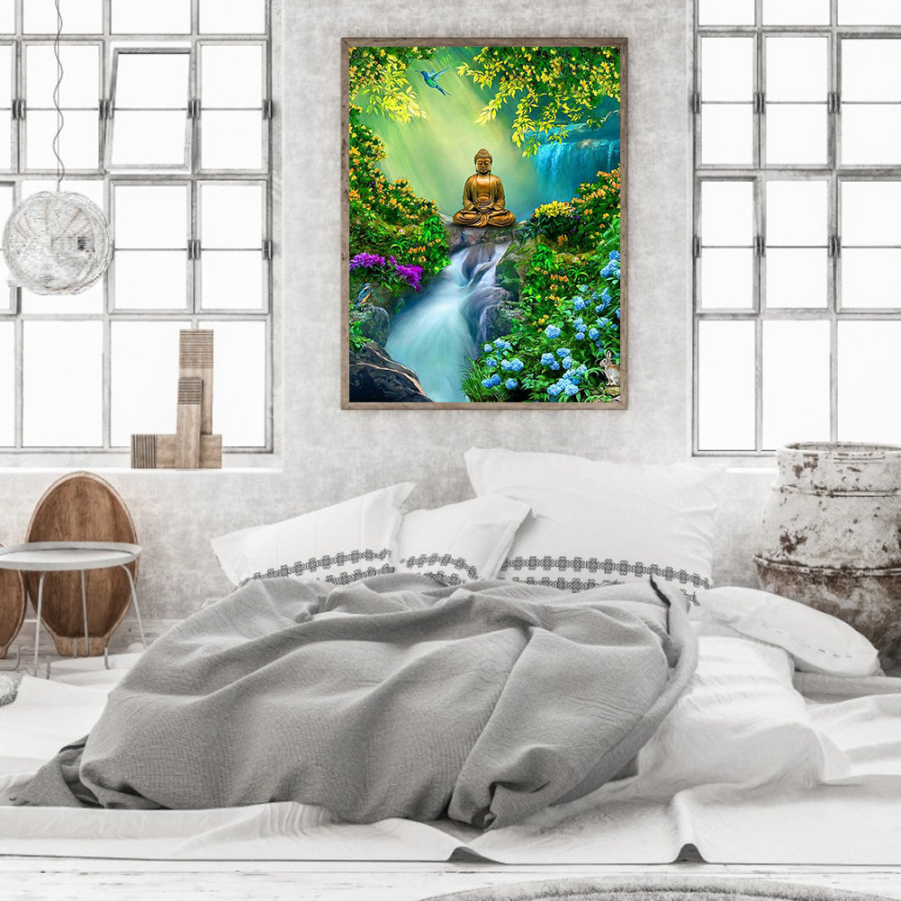 Buddha Statue - Full Round Drill Diamond Painting 40*50CM