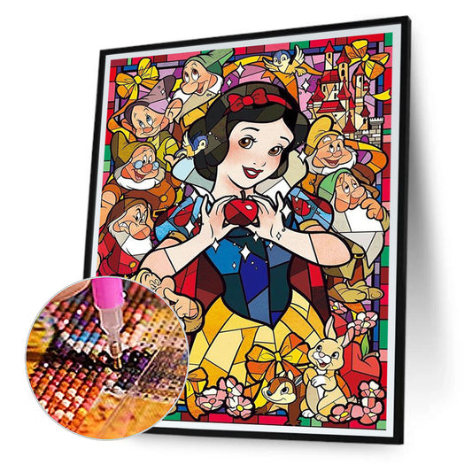 Snow White And The Seven Dwarfs - Full Round Drill Diamond Painting 30*40CM