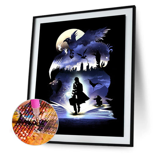 Harry Potter Silhouette - Full Square Drill Diamond Painting 40*50CM