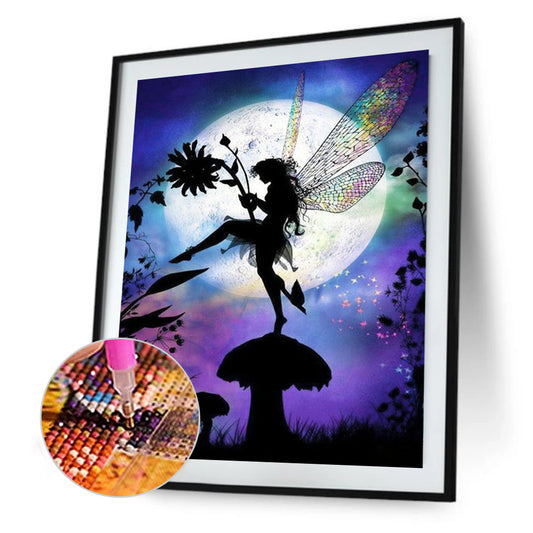 Angel Silhouette - Full Square Drill Diamond Painting 50*60CM