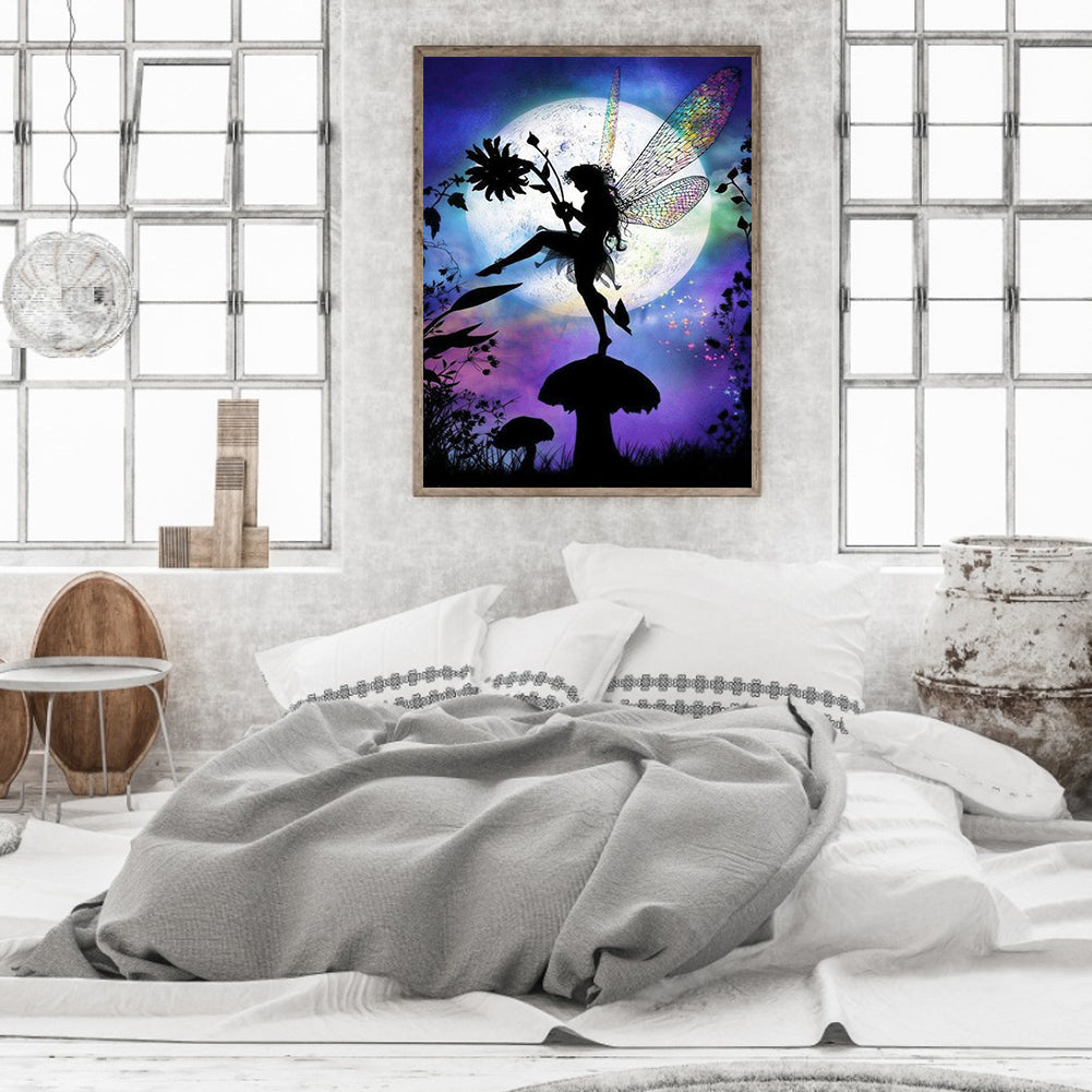 Angel Silhouette - Full Square Drill Diamond Painting 50*60CM