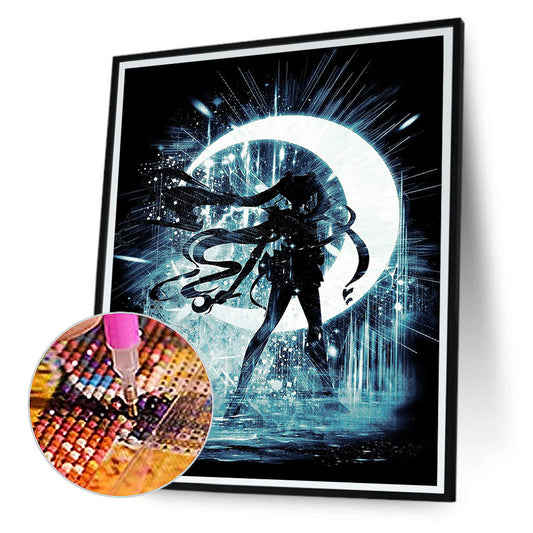 Sailor Moon Crystal Silhouette - Full Round Drill Diamond Painting 50*60CM