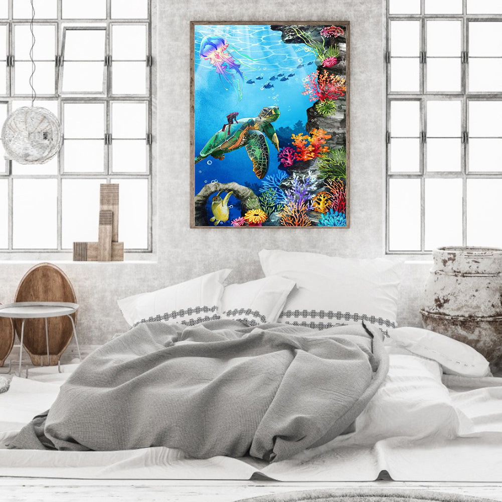 Sea ??Turtle - Full Square Drill Diamond Painting 30*40CM