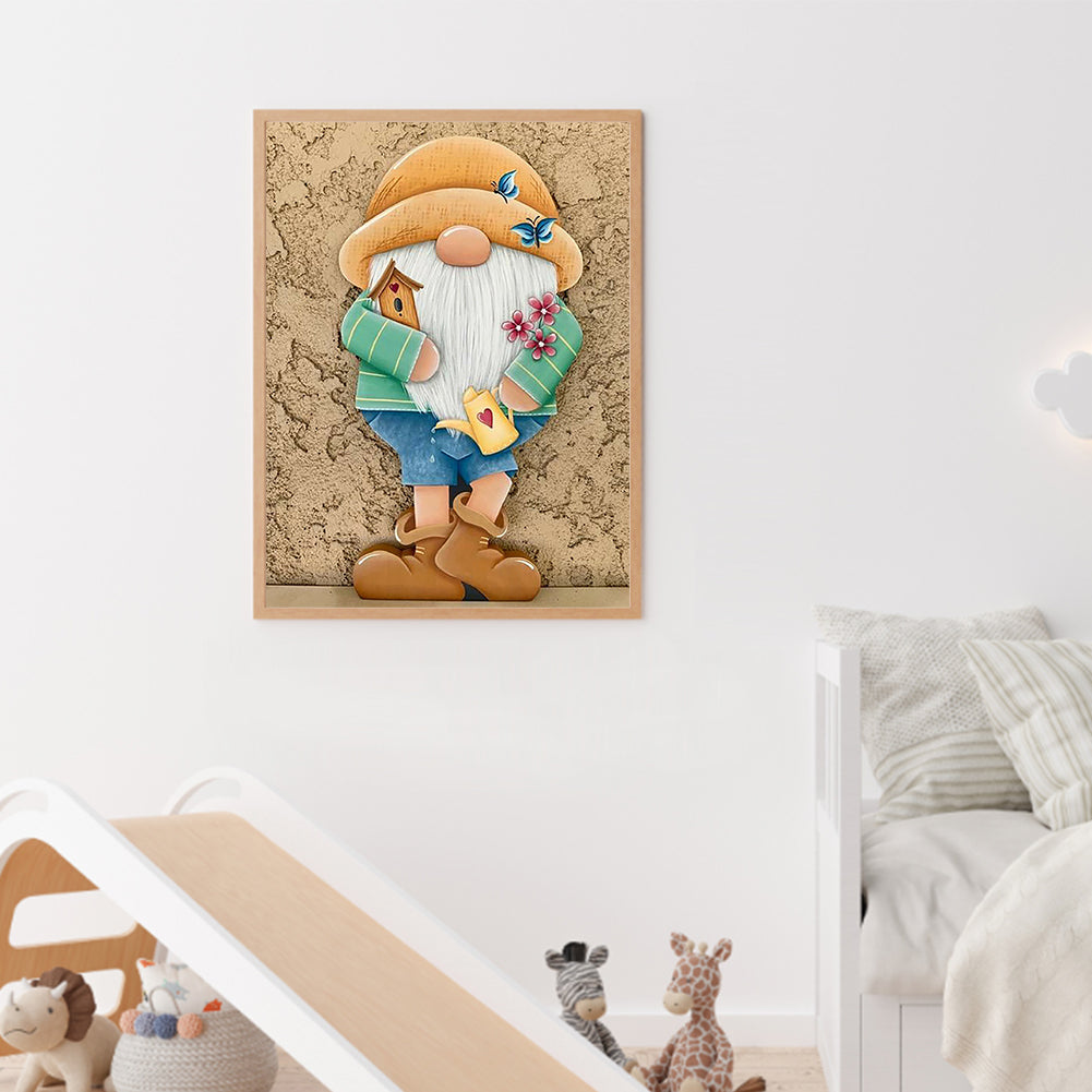 Gingerbread Man Gnome - Full Square Drill Diamond Painting 30*40CM