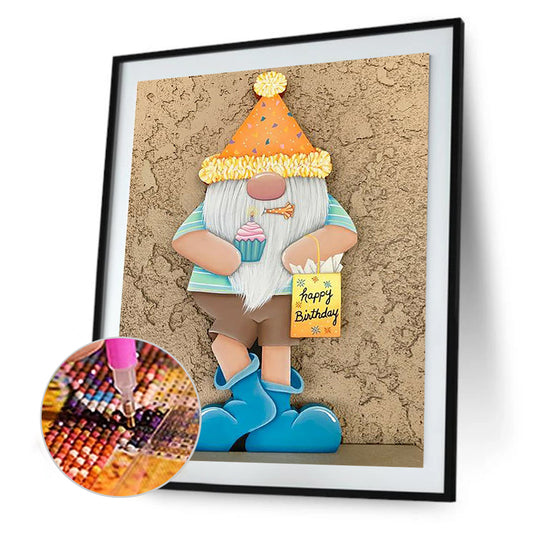 Gingerbread Man Gnome - Full Square Drill Diamond Painting 30*40CM