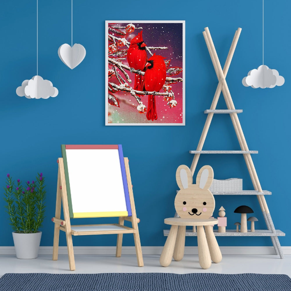 Cardinals - Full Round Drill Diamond Painting 30*40CM