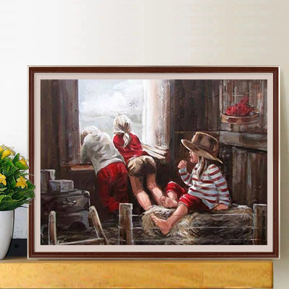 Play Children - Full Round Drill Diamond Painting 40*30CM
