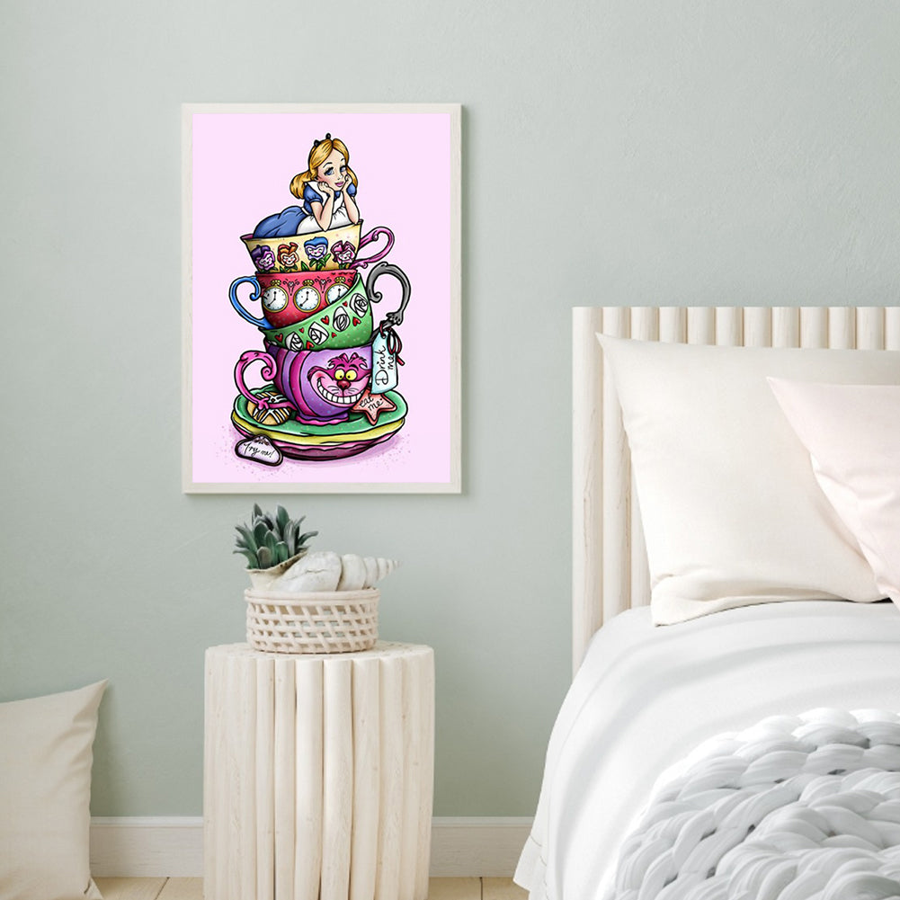 Disney Princess Character Collection In A Cup - Full Round Drill Diamond Painting 30*40CM