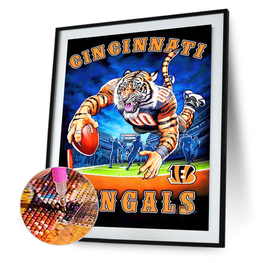 Cincinnati Tigers - Full Round Drill Diamond Painting 30*40CM
