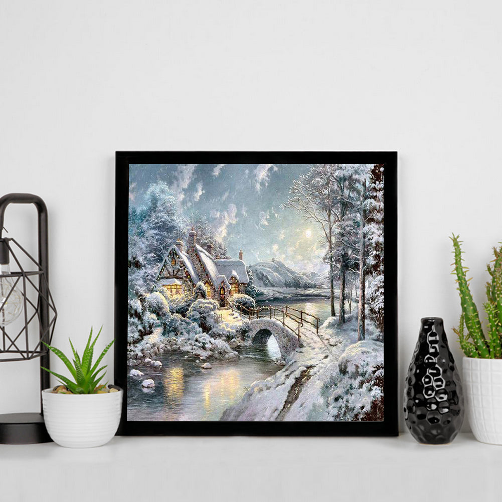 Snow House - Full Square Drill Diamond Painting 30*30CM