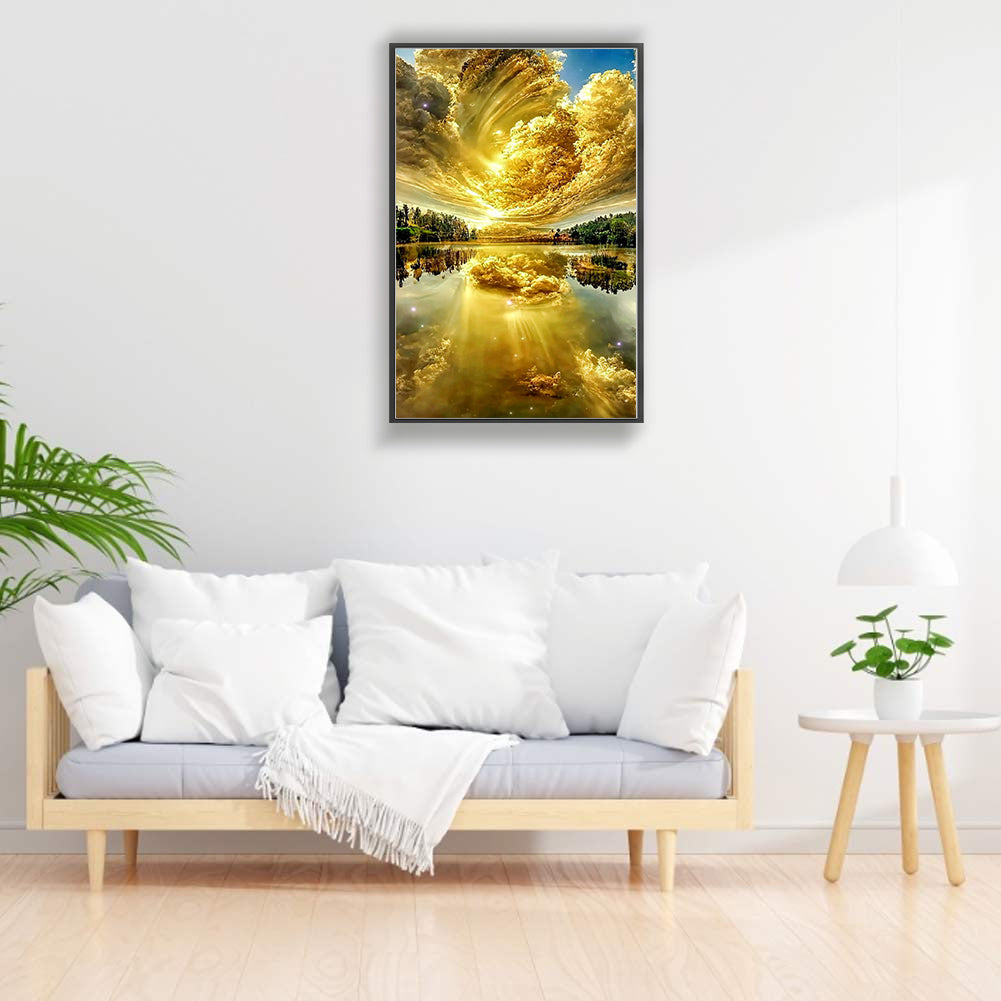 Golden Clouds - Full Square Drill Diamond Painting 40*70CM