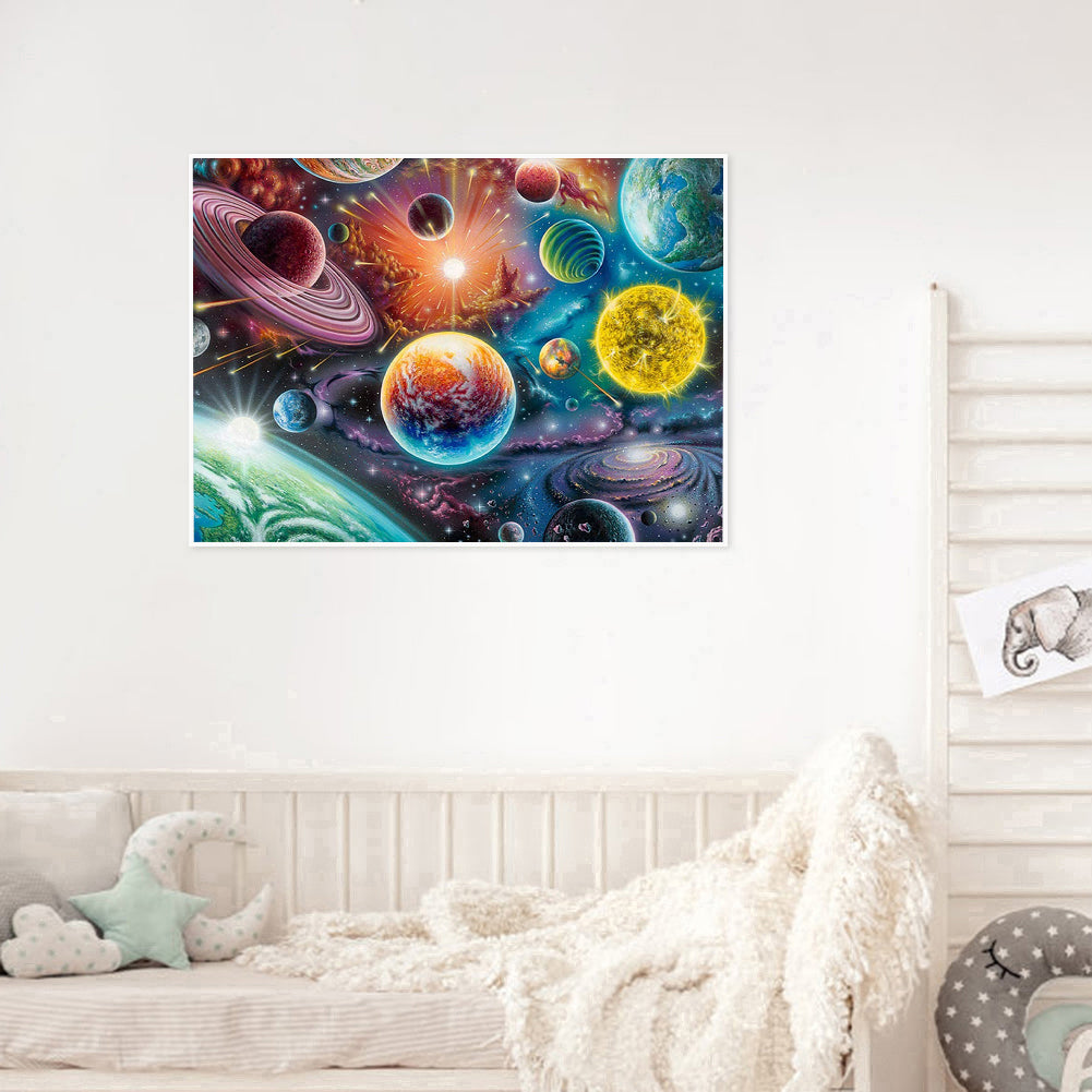 Cosmic Starry Sky - Full Round Drill Diamond Painting 50*40CM