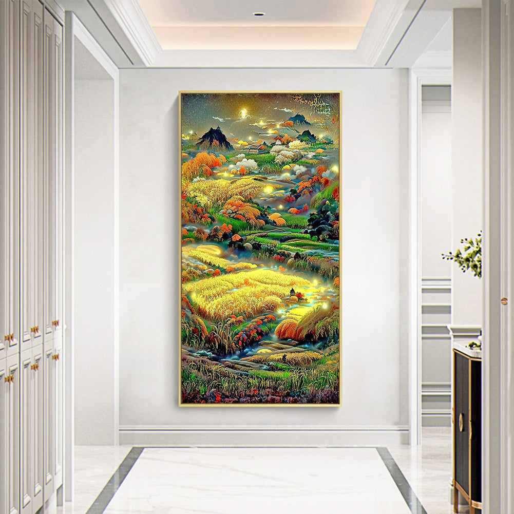 Golden Rice Field - Full Round Drill Diamond Painting 40*70CM