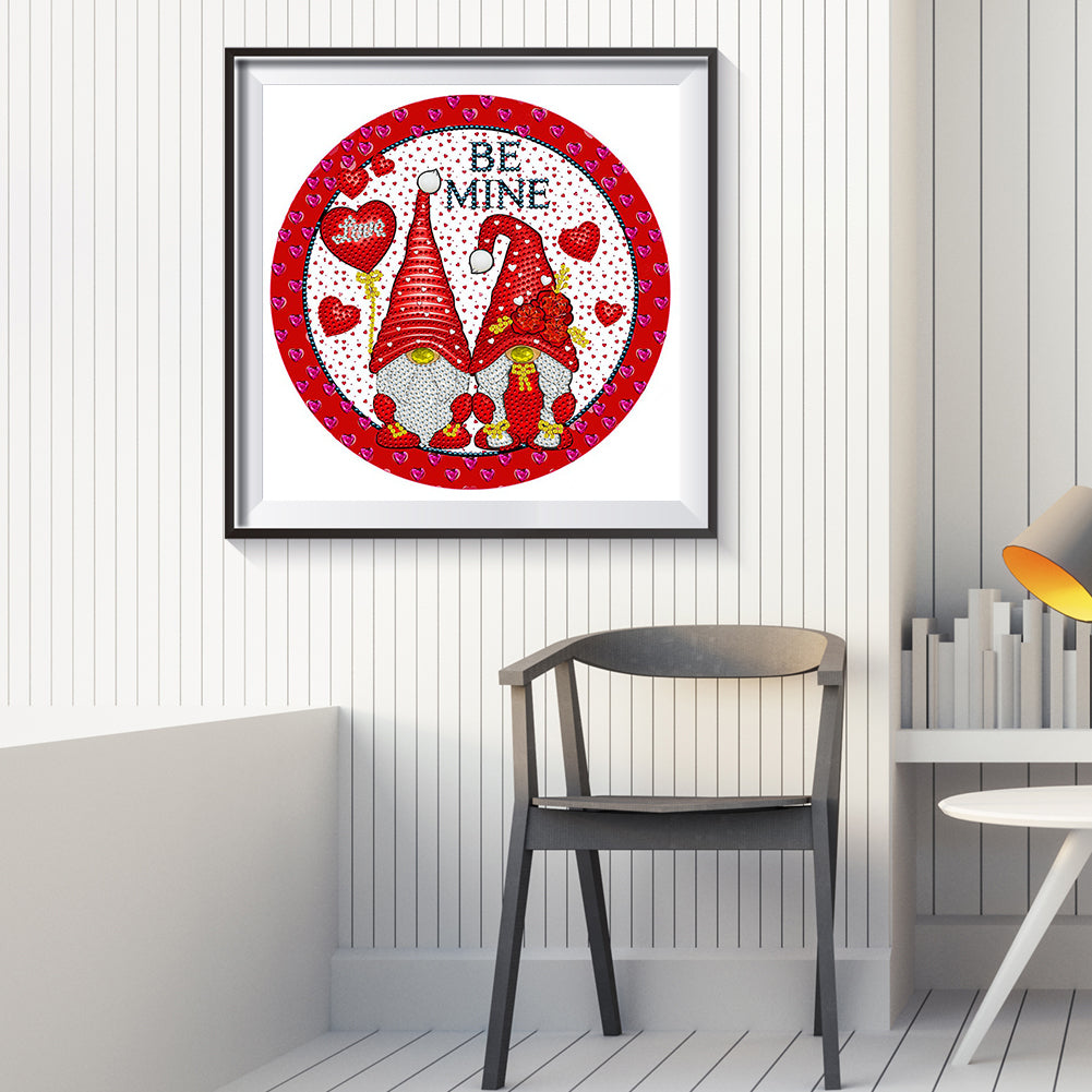 Valentine Gnome - Special Shaped Drill Diamond Painting 30*30CM