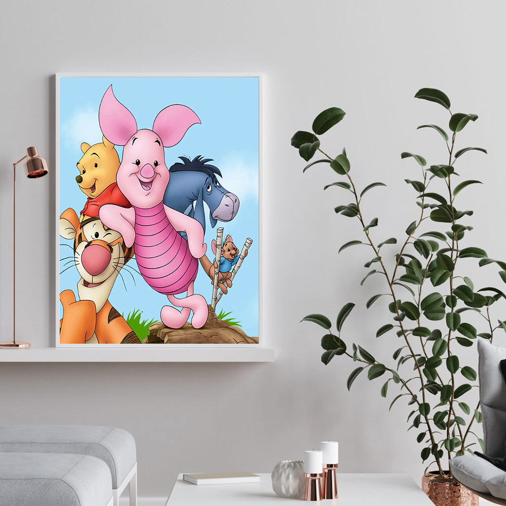 Pooh And Piglet - Full Round Drill Diamond Painting 40*50CM