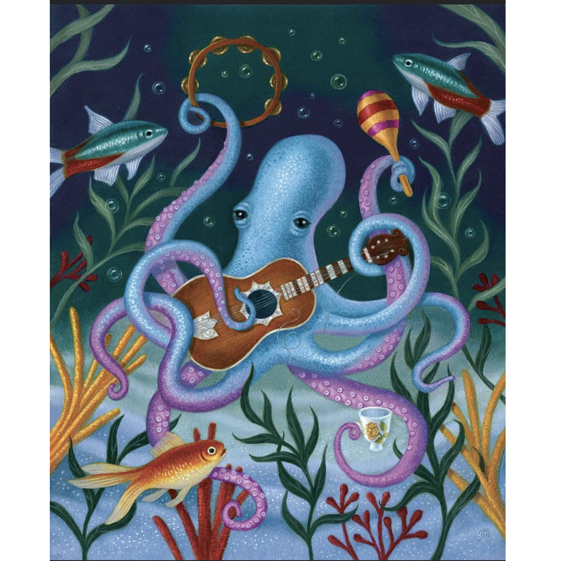 Guitar Octopus - Full Round Drill Diamond Painting 30*40CM
