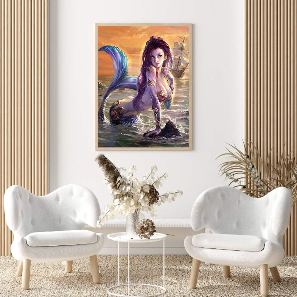 Mermaid - Full Round Drill Diamond Painting 40*50CM