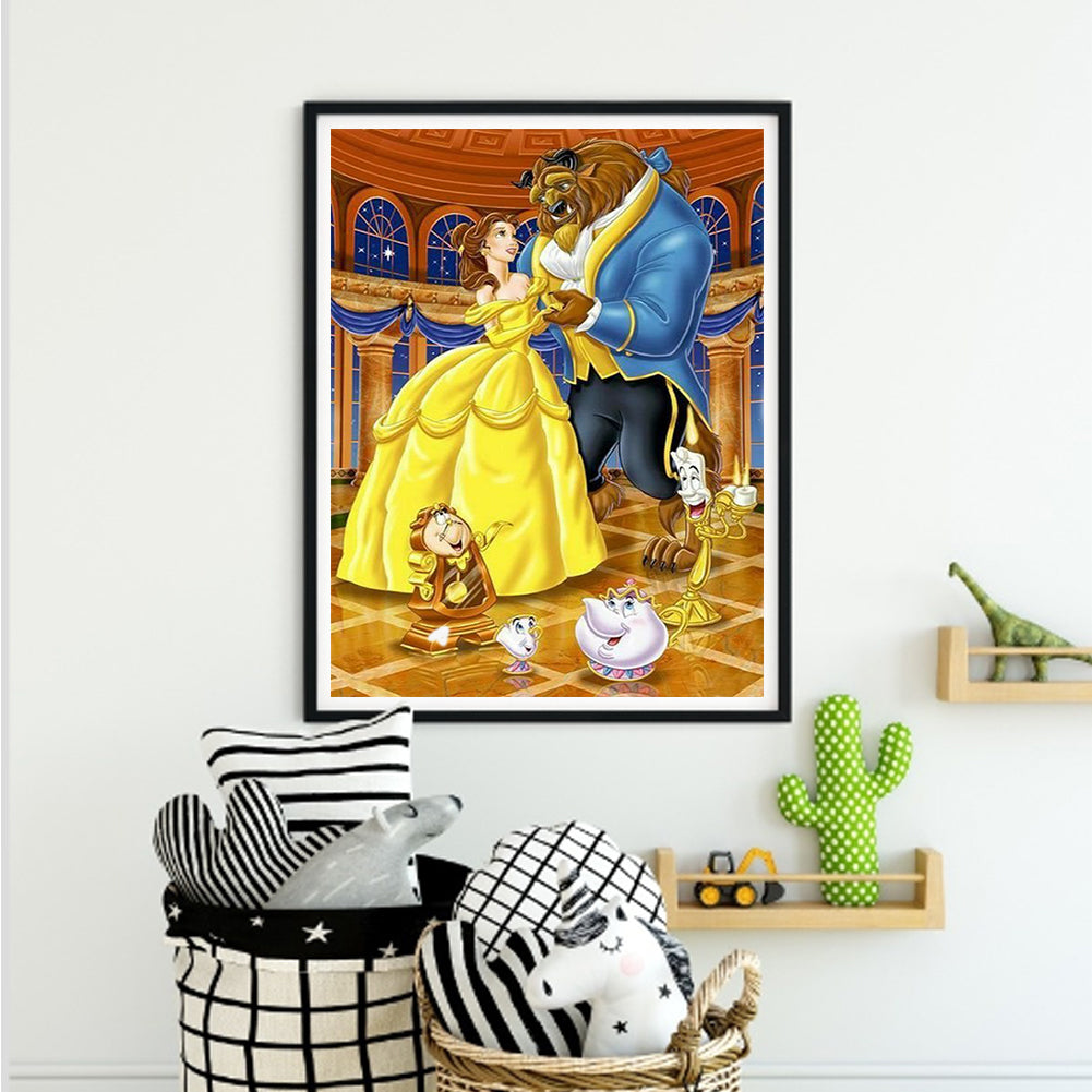 Beauty And The Beast - Full Round Drill Diamond Painting 50*70CM